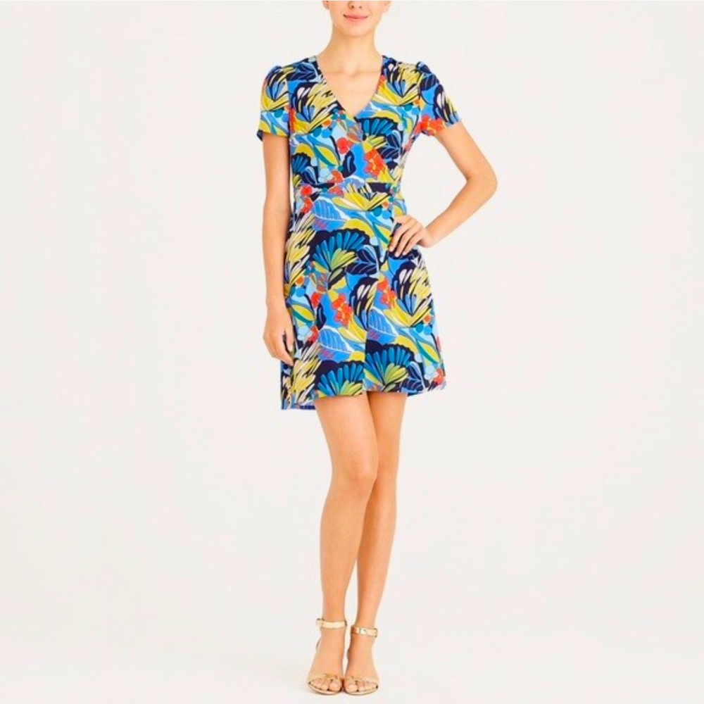 J.Crew Blue Floral Print Dress